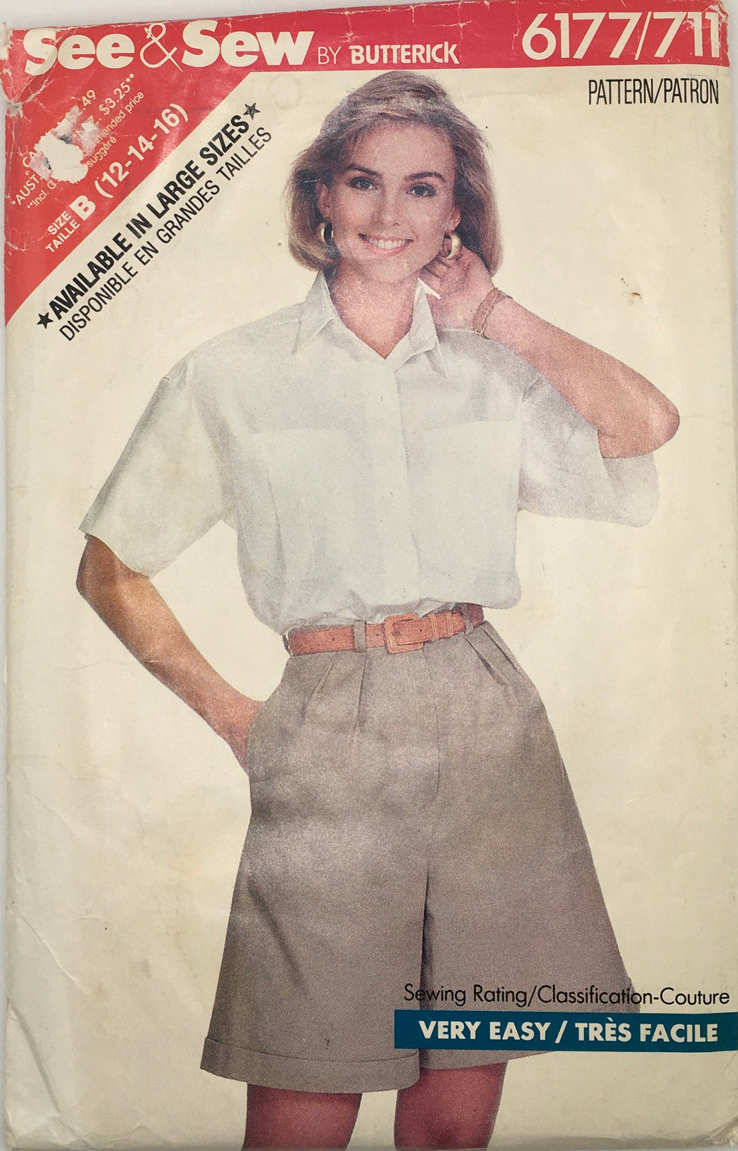 1988 Vintage Sewing Pattern: See & Sew 6177-711