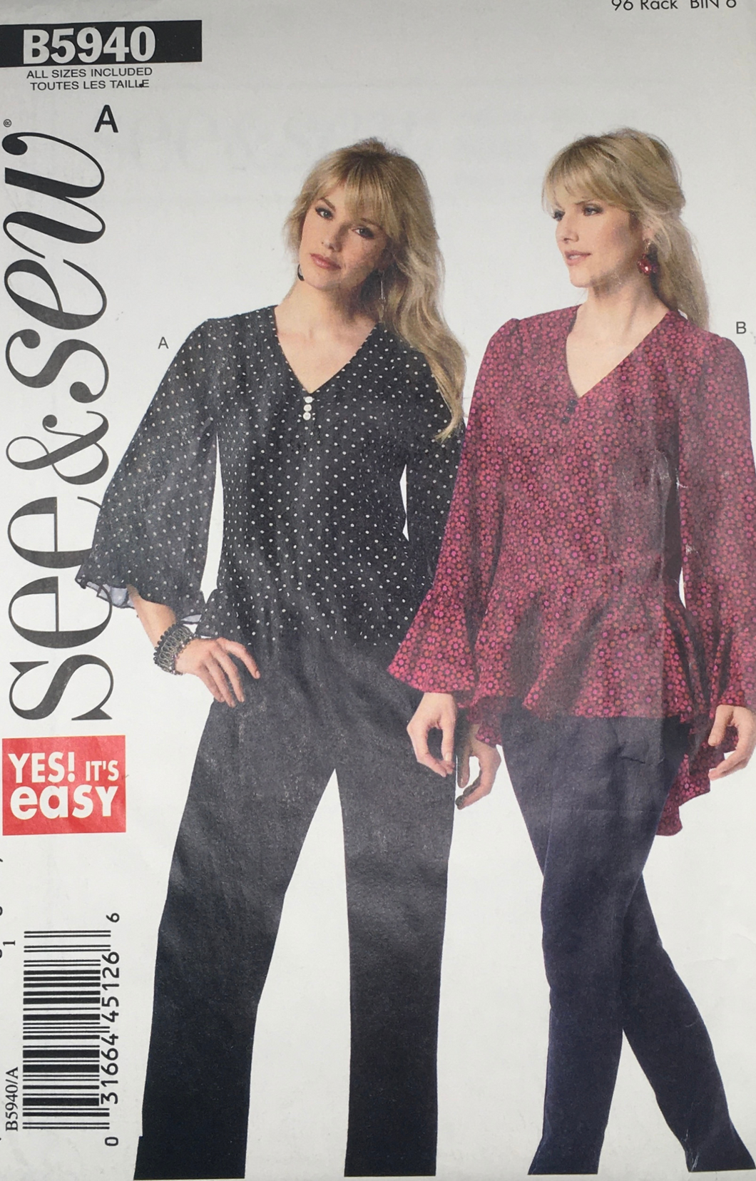 2013  Sewing Pattern: See & Sew B5940