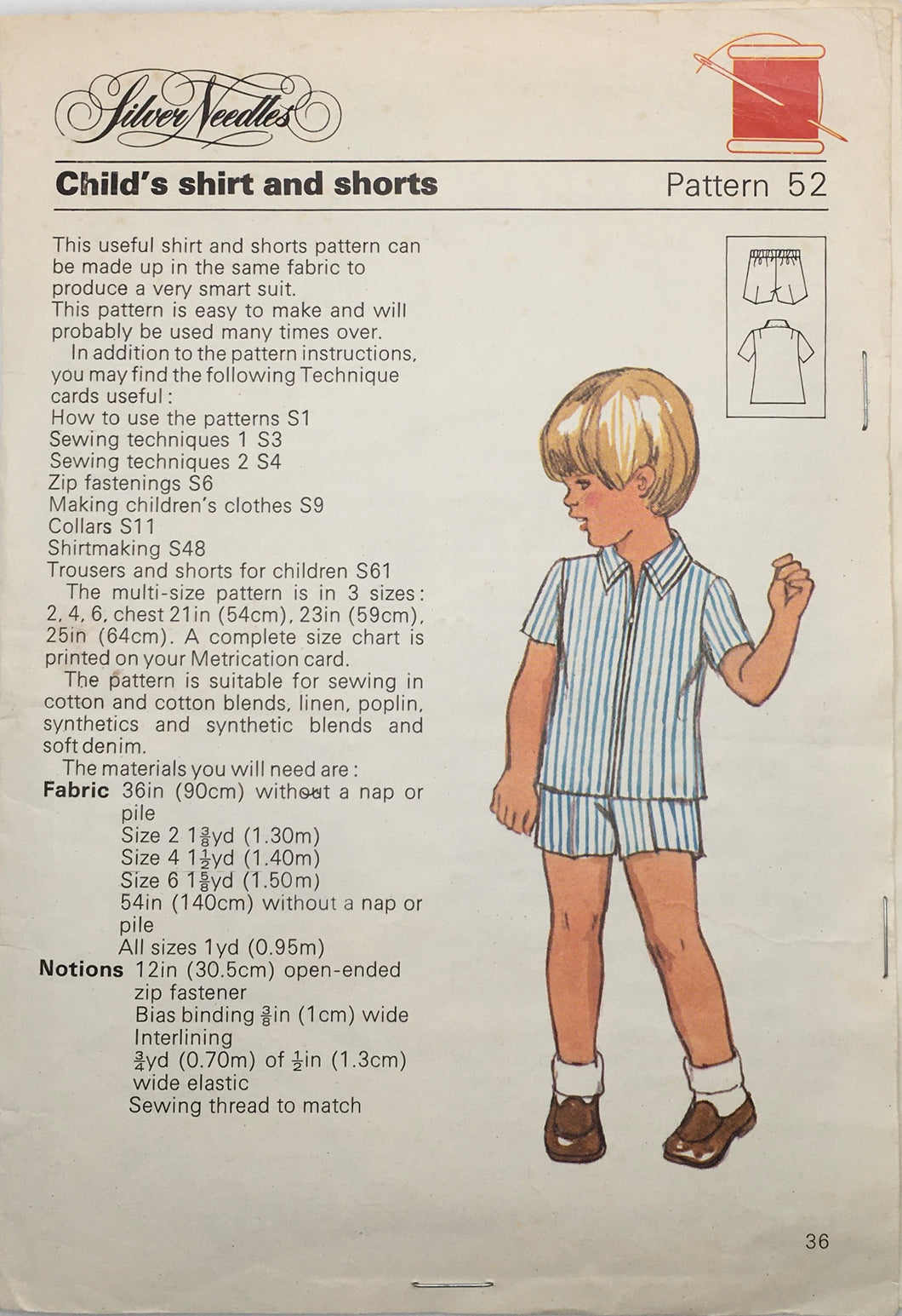 1978 Vintage Sewing Pattern: Silver Needles Pattern 52