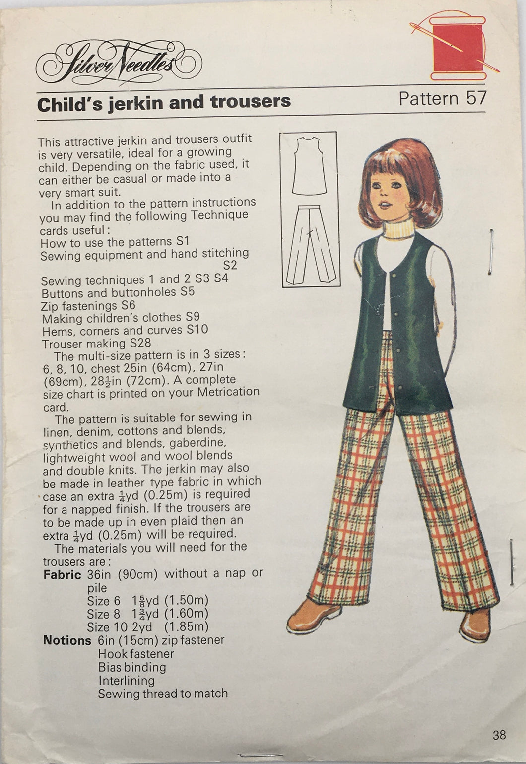 1978 Vintage Sewing Pattern: Silver Needles Pattern 57