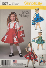 Load image into Gallery viewer, 1950’s Reproduction Sewing Pattern: Simplicity 1075
