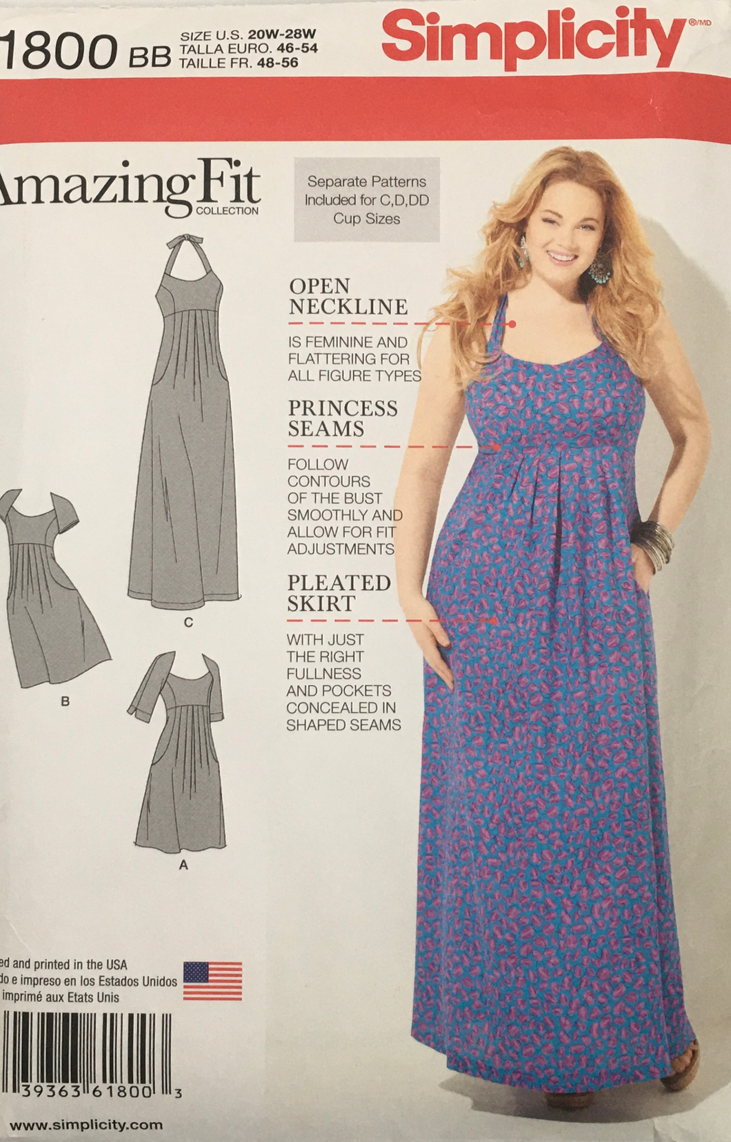 2014 Sewing Pattern: Simplicity 1800