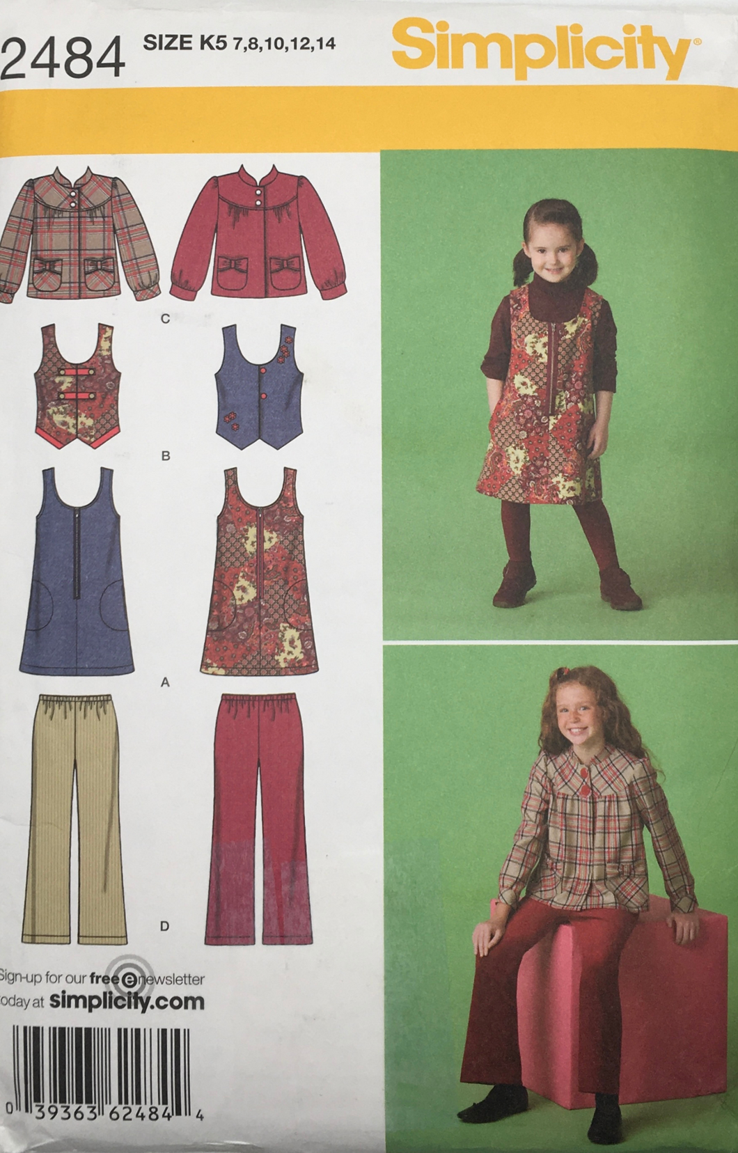 2009 Sewing Pattern: Simplicity 2484