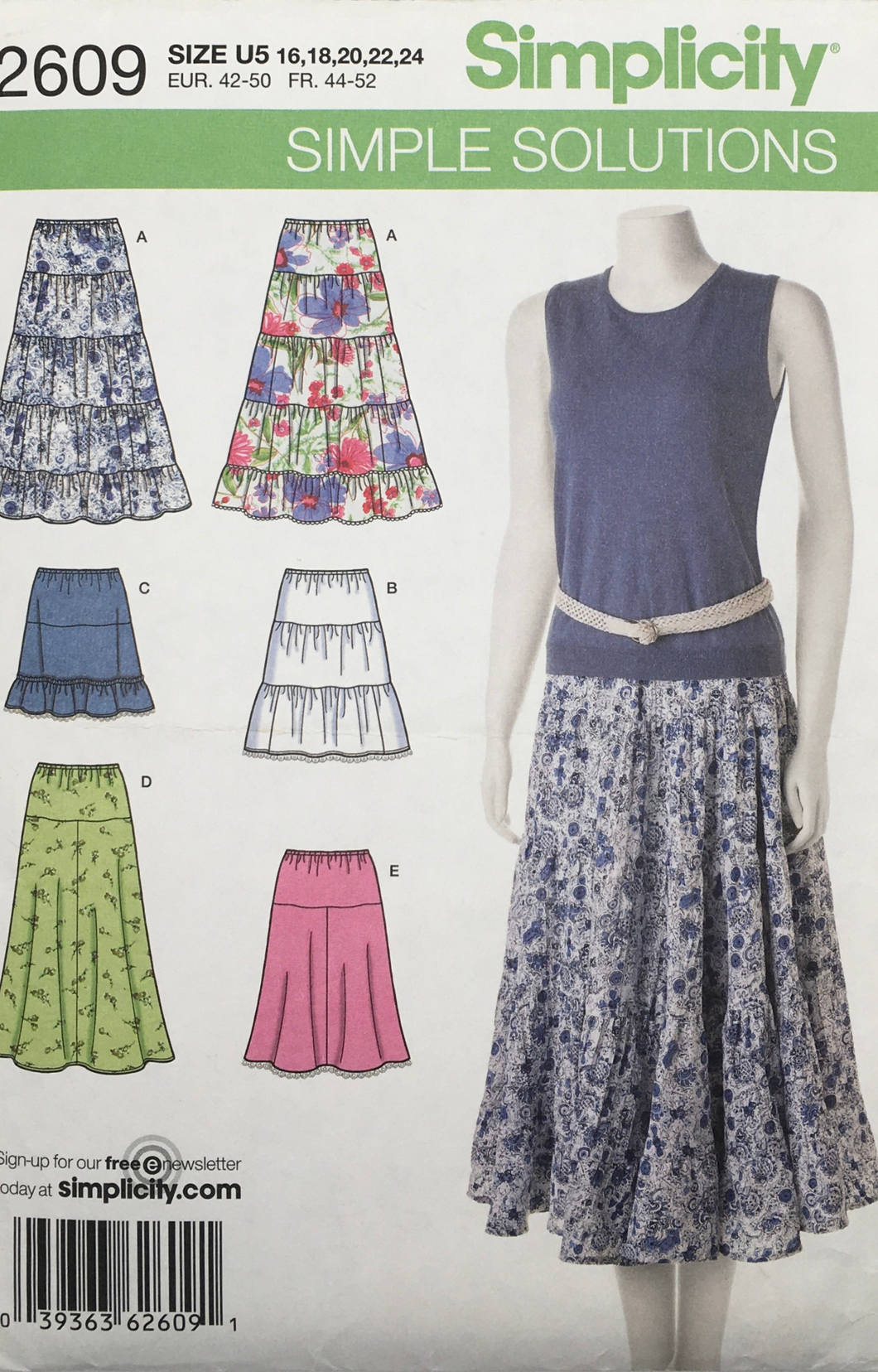 2009 Sewing Pattern: Simplicity 2609