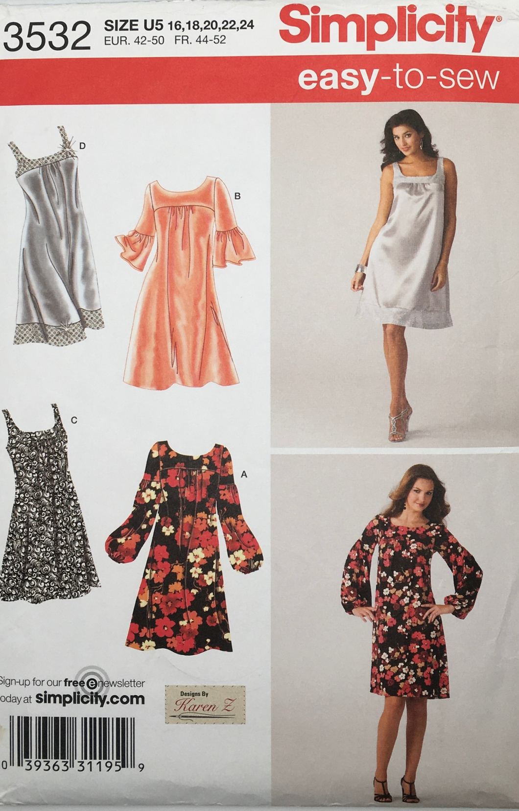 2007 Sewing Pattern: Simplicity 3532