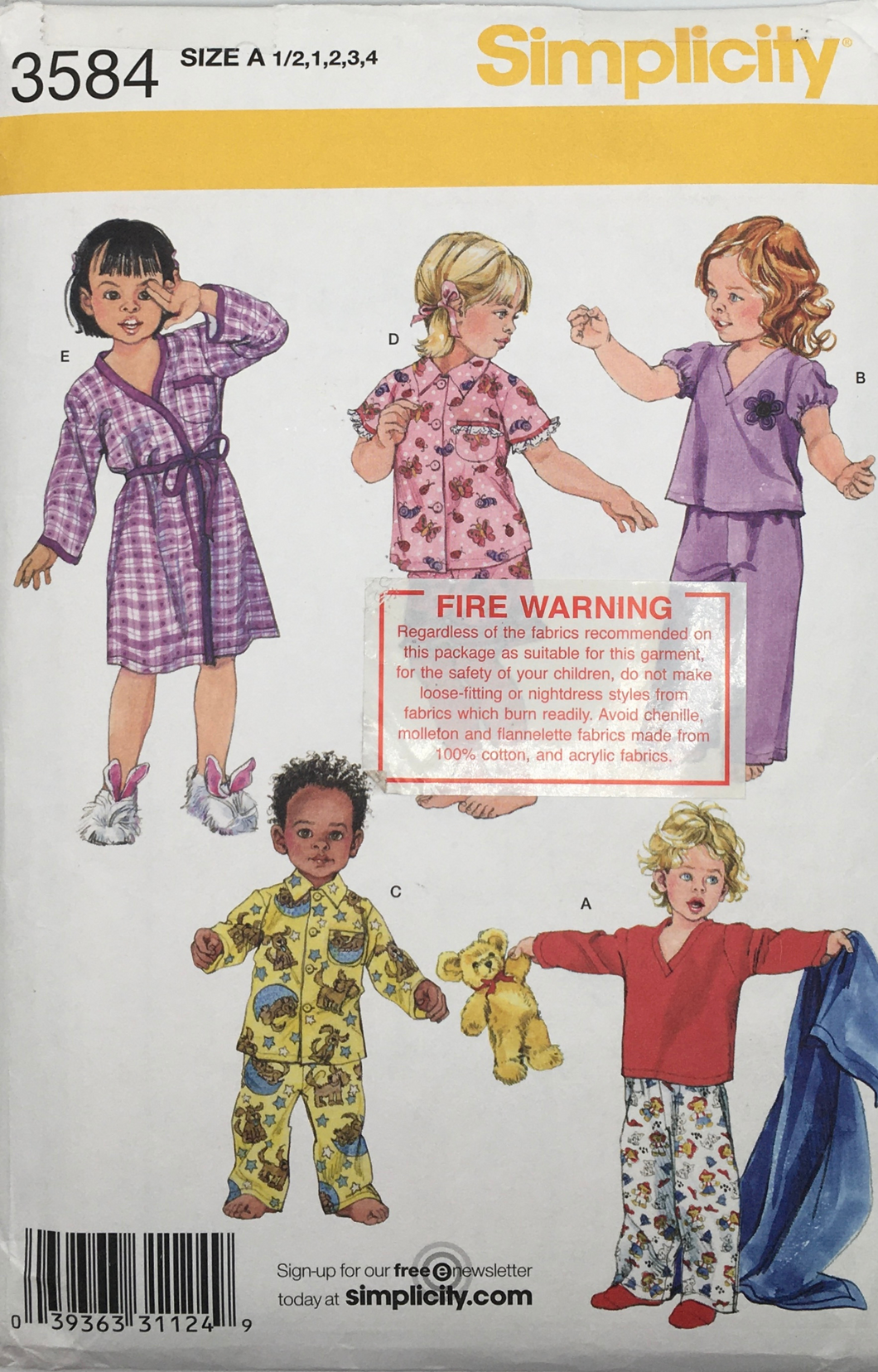 2007 Sewing Pattern: Simplicity 3584