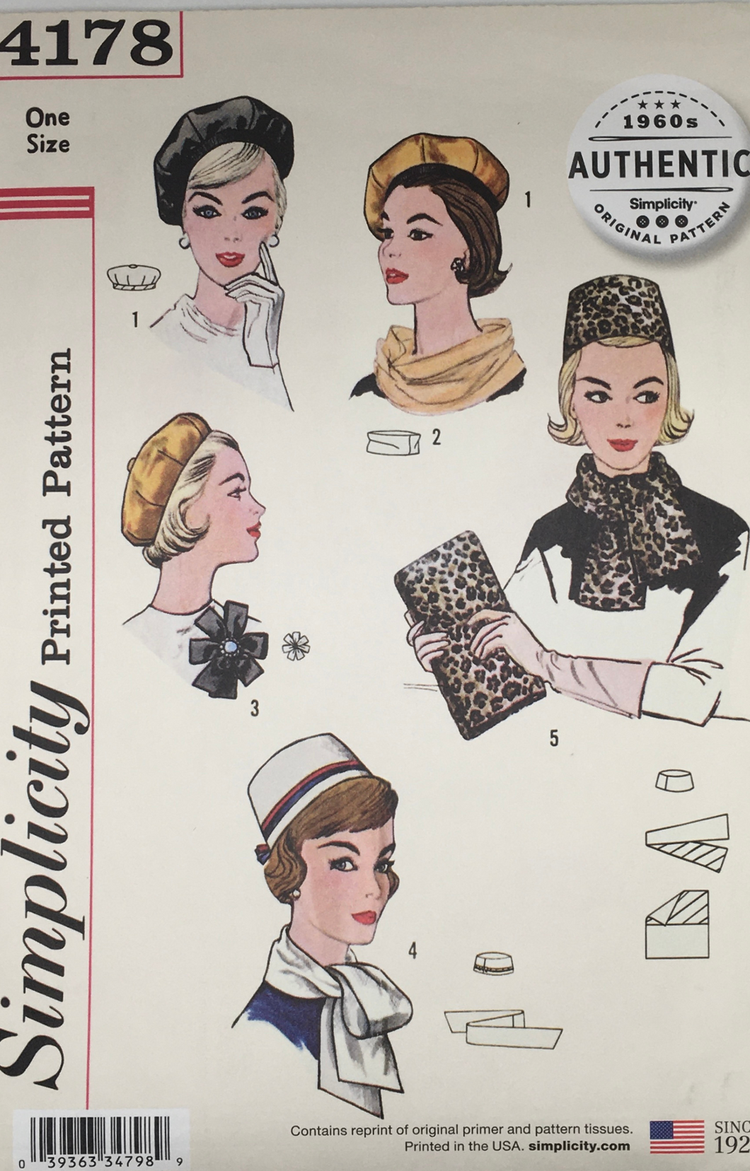 1960's Reproduction Sewing Pattern: Simplicity 4178