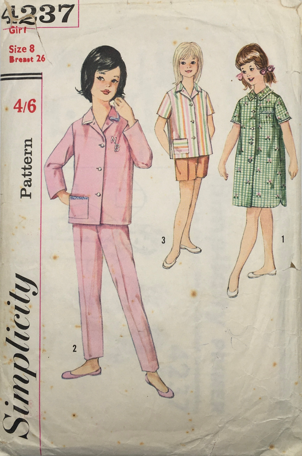 1960's Vintage Sewing Pattern: Simplicity 4237