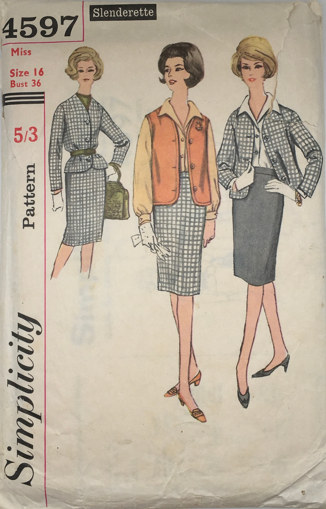 1960's Vintage Sewing Pattern: Simplicity 4597