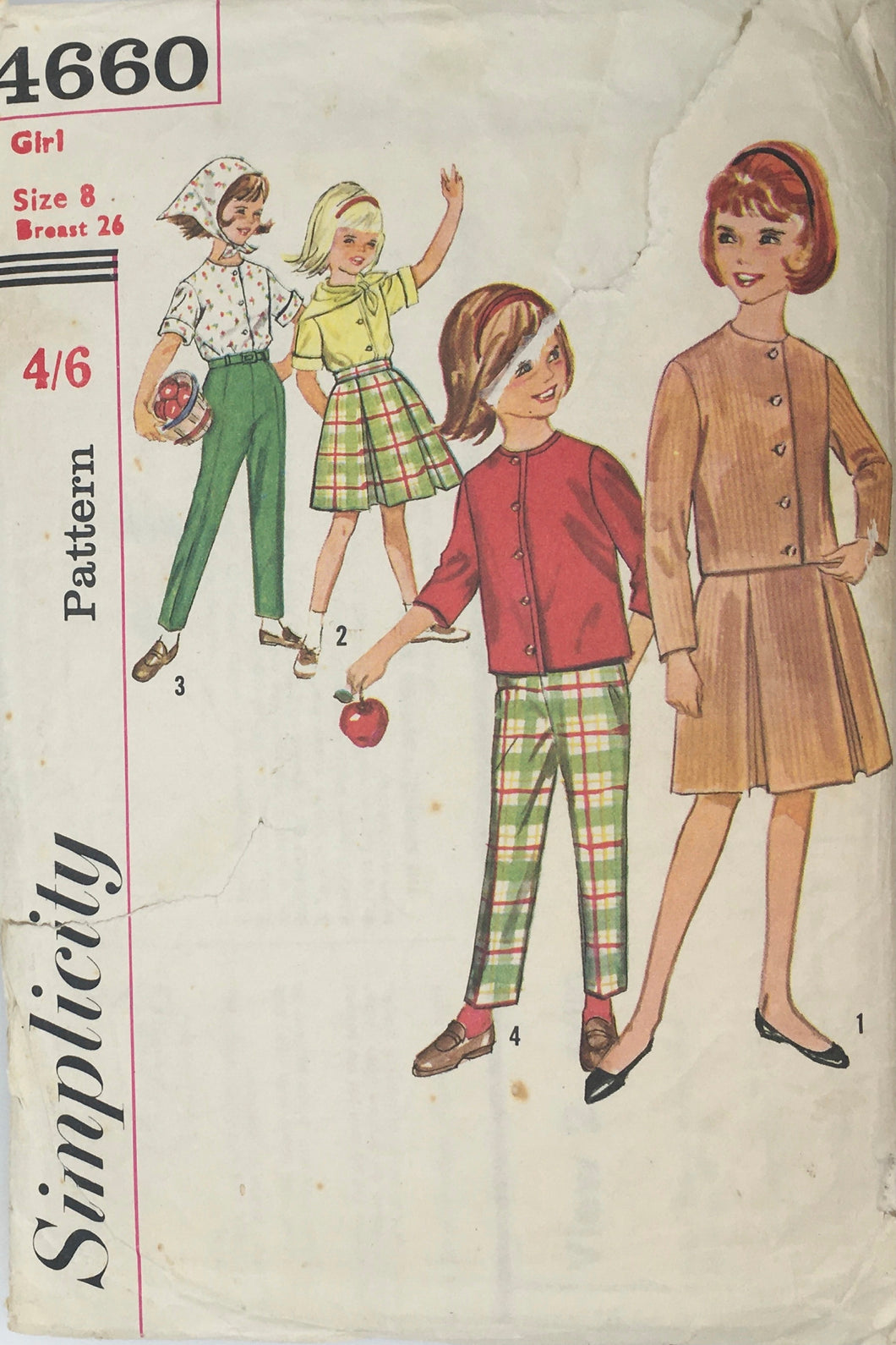 1950’s Vintage Sewing Pattern: Simplicity 4660