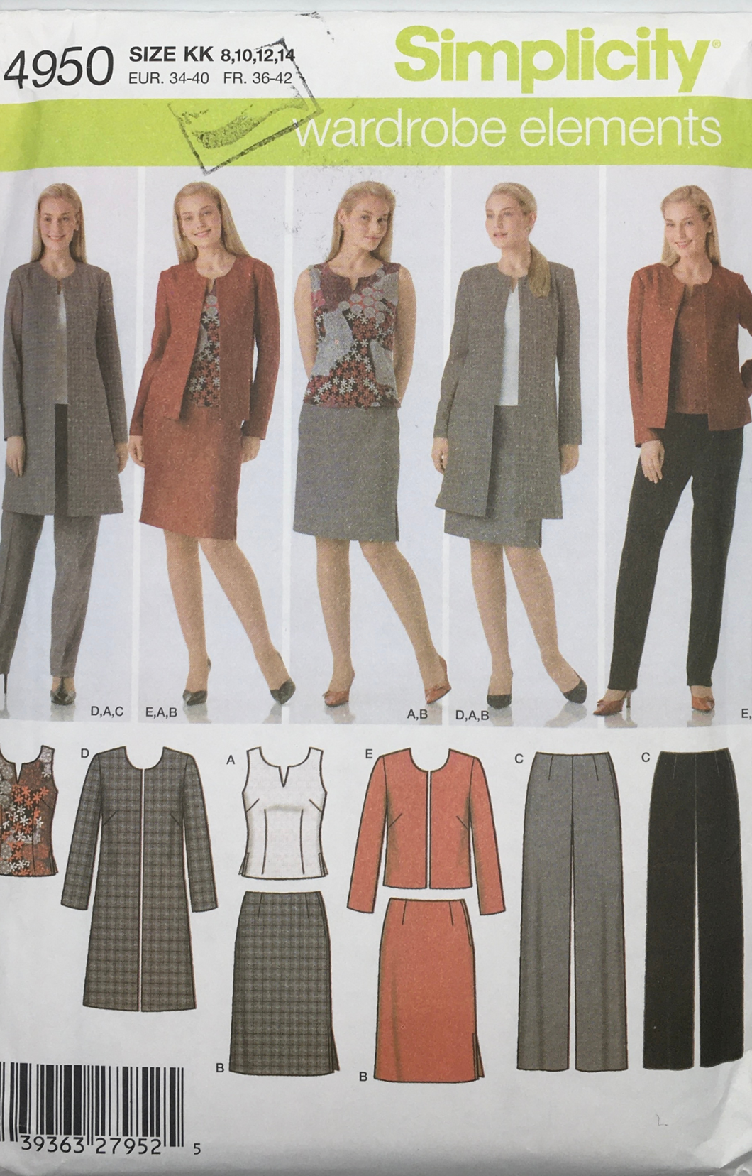 2004 Sewing Pattern: Simplicity 4950