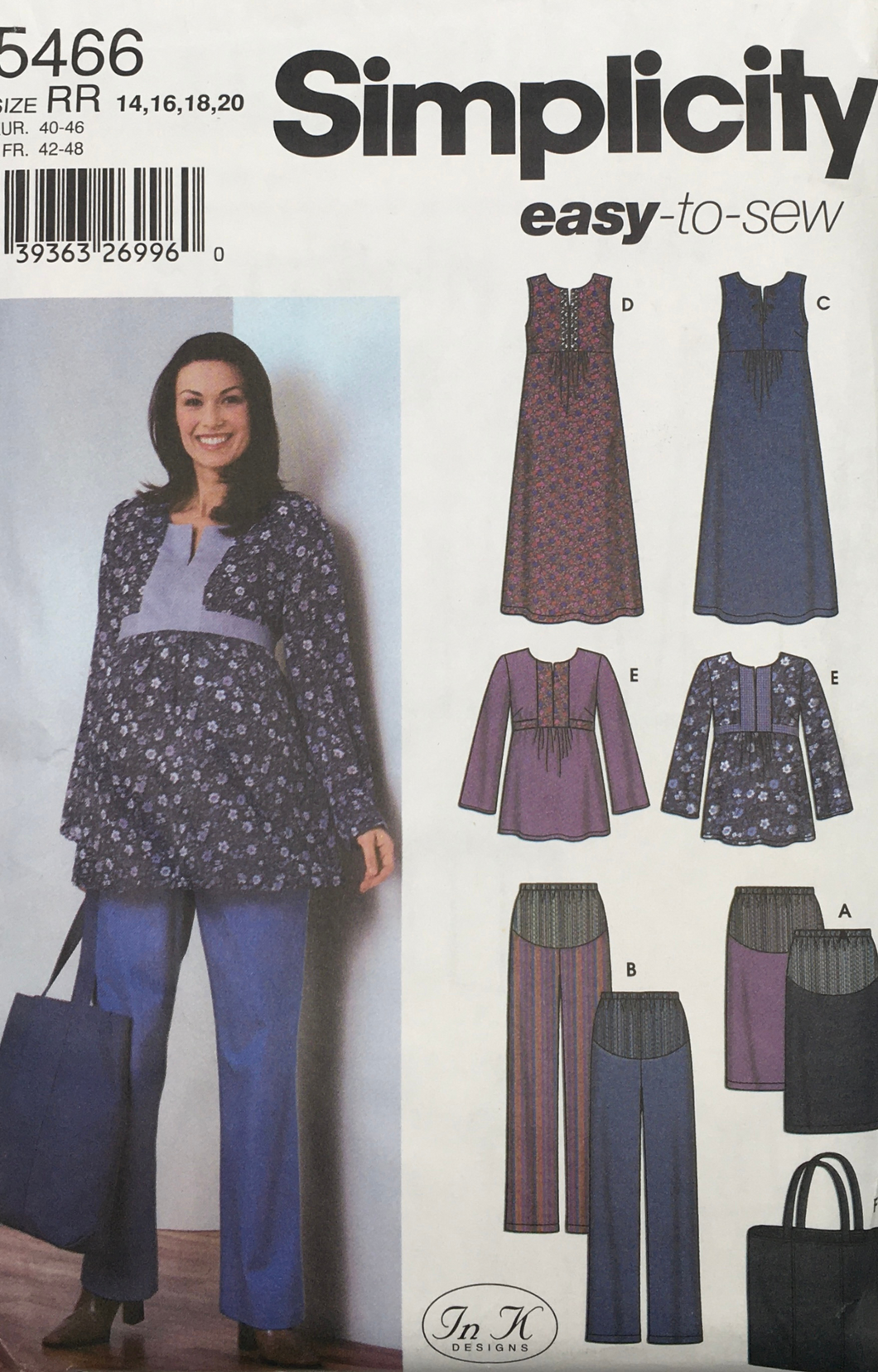 2003 Sewing Pattern: Simplicity 5466