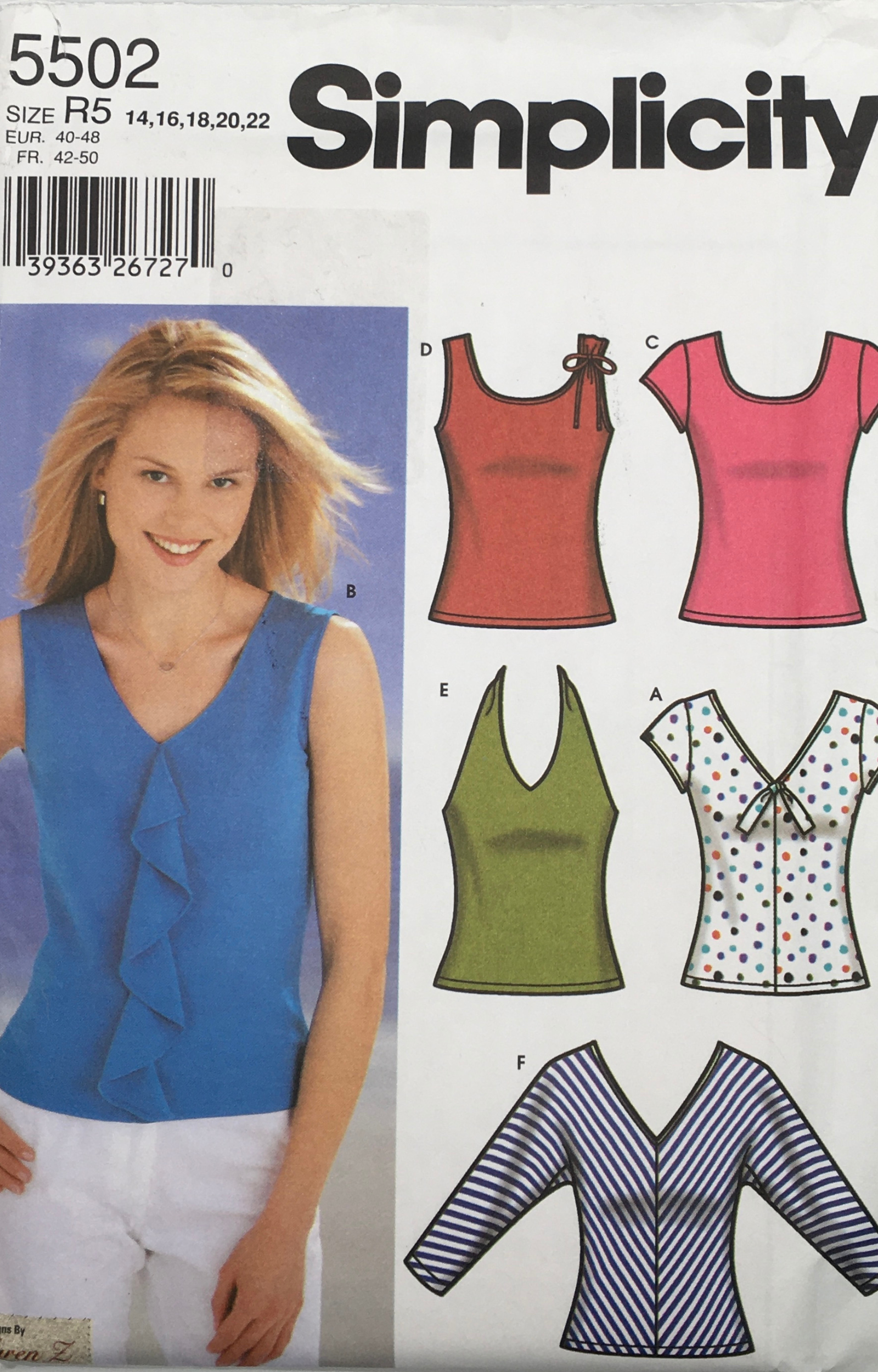 2003 Sewing Pattern: Simplicity 5502 – Vintage Stitch Australia