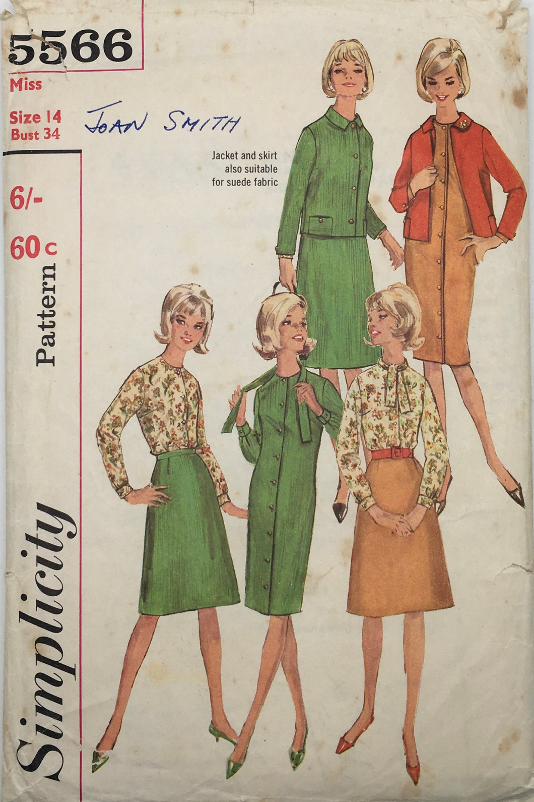 1964 Vintage Sewing Pattern: Simplicity  5566