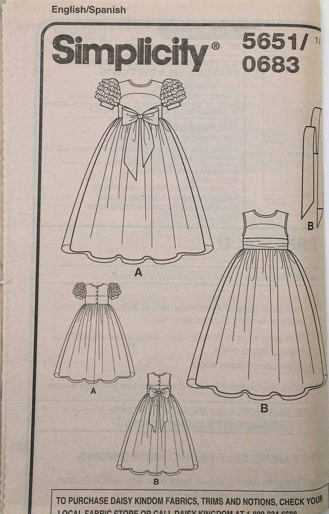 2000 Sewing Pattern: Simplicity 5651/0683