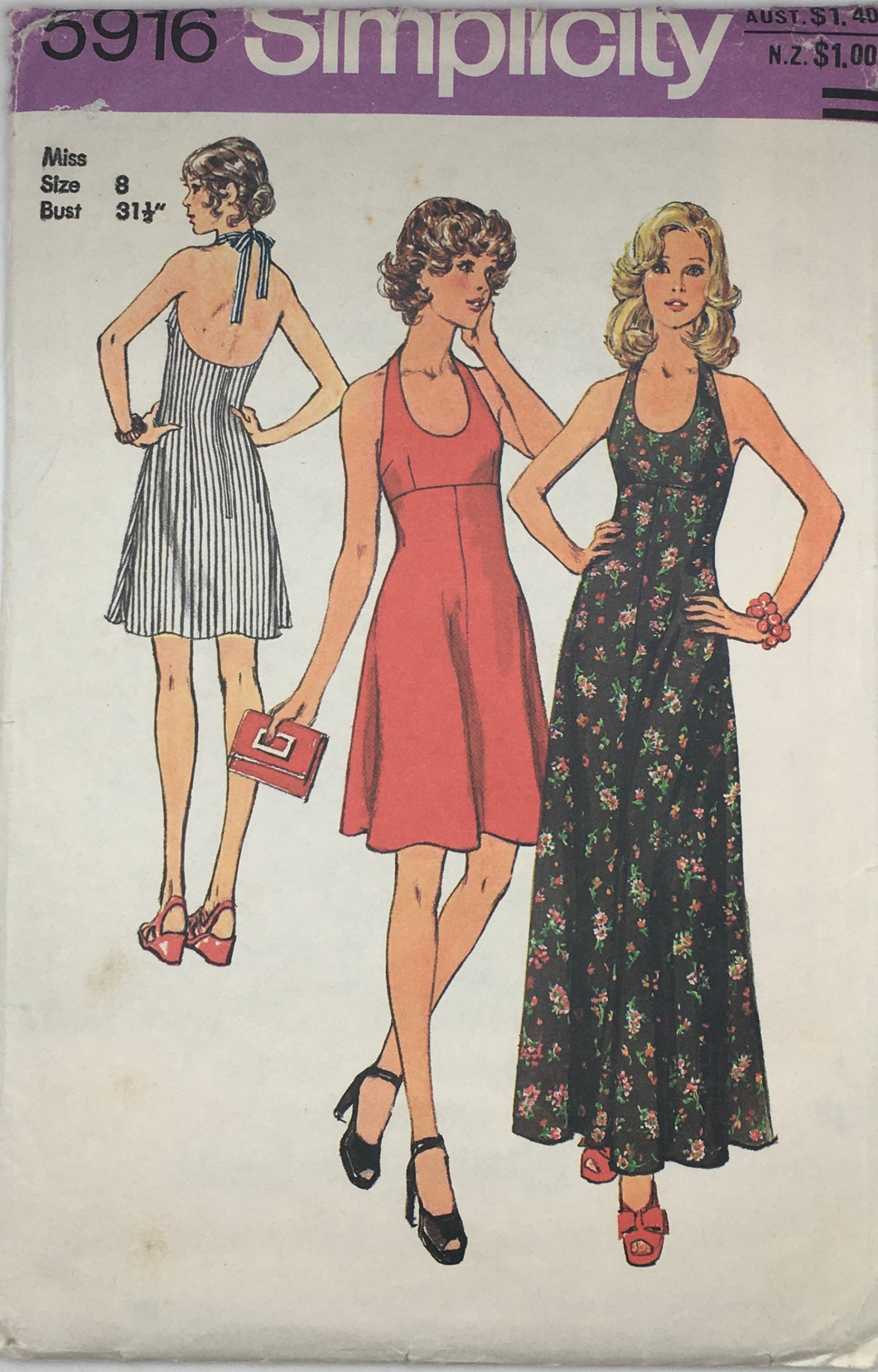 1973 Vintage Sewing Pattern: Simplicity 5916