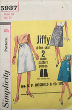 Load image into Gallery viewer, 1965 Vintage Sewing Pattern: Simplicity 5937
