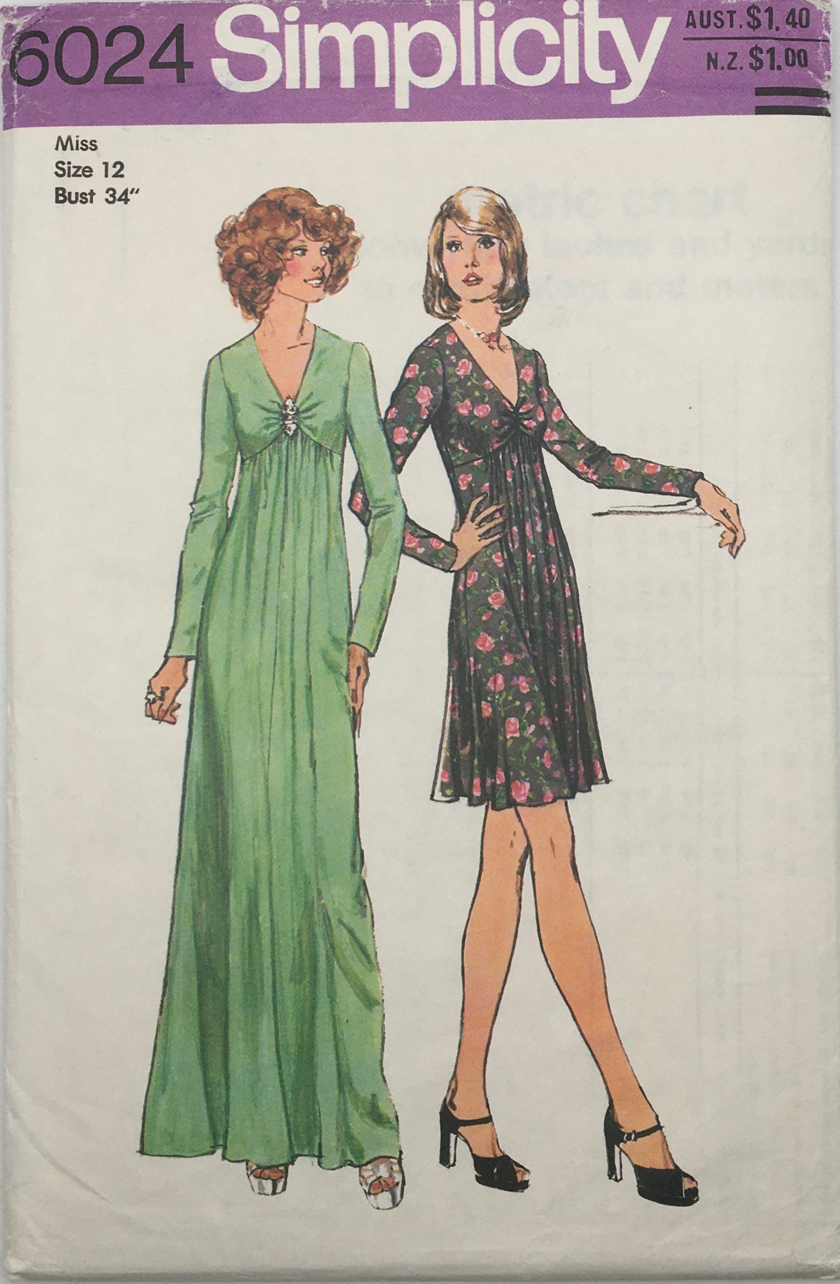 1974 Vintage Sewing Pattern: Simplicity 6024 – Vintage Stitch Australia