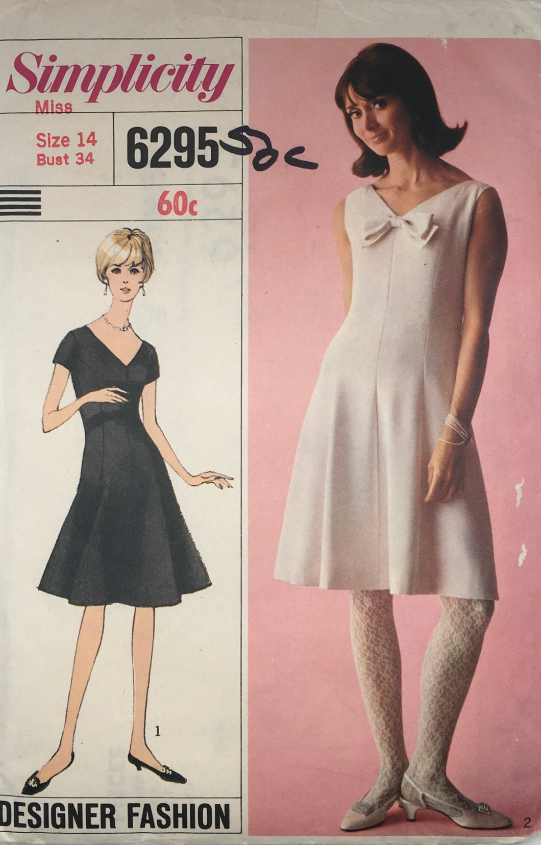 1965 Vintage Sewing Pattern: Simplicity 6295