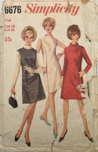 Load image into Gallery viewer, 1966 Vintage Sewing Pattern: Simplicity 6676
