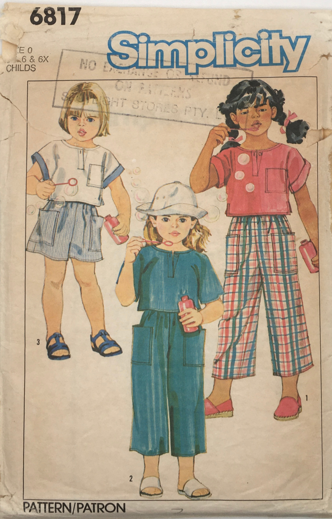 1985  Vintage Sewing Pattern: Simplicity 6817