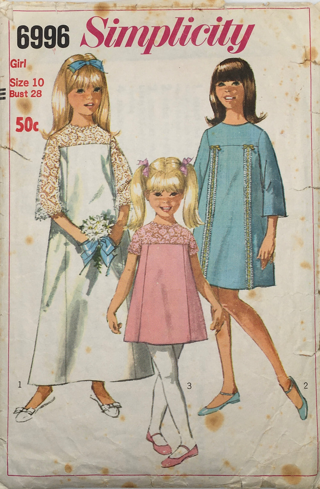 1967 Vintage Sewing Pattern: Simplicity 6996