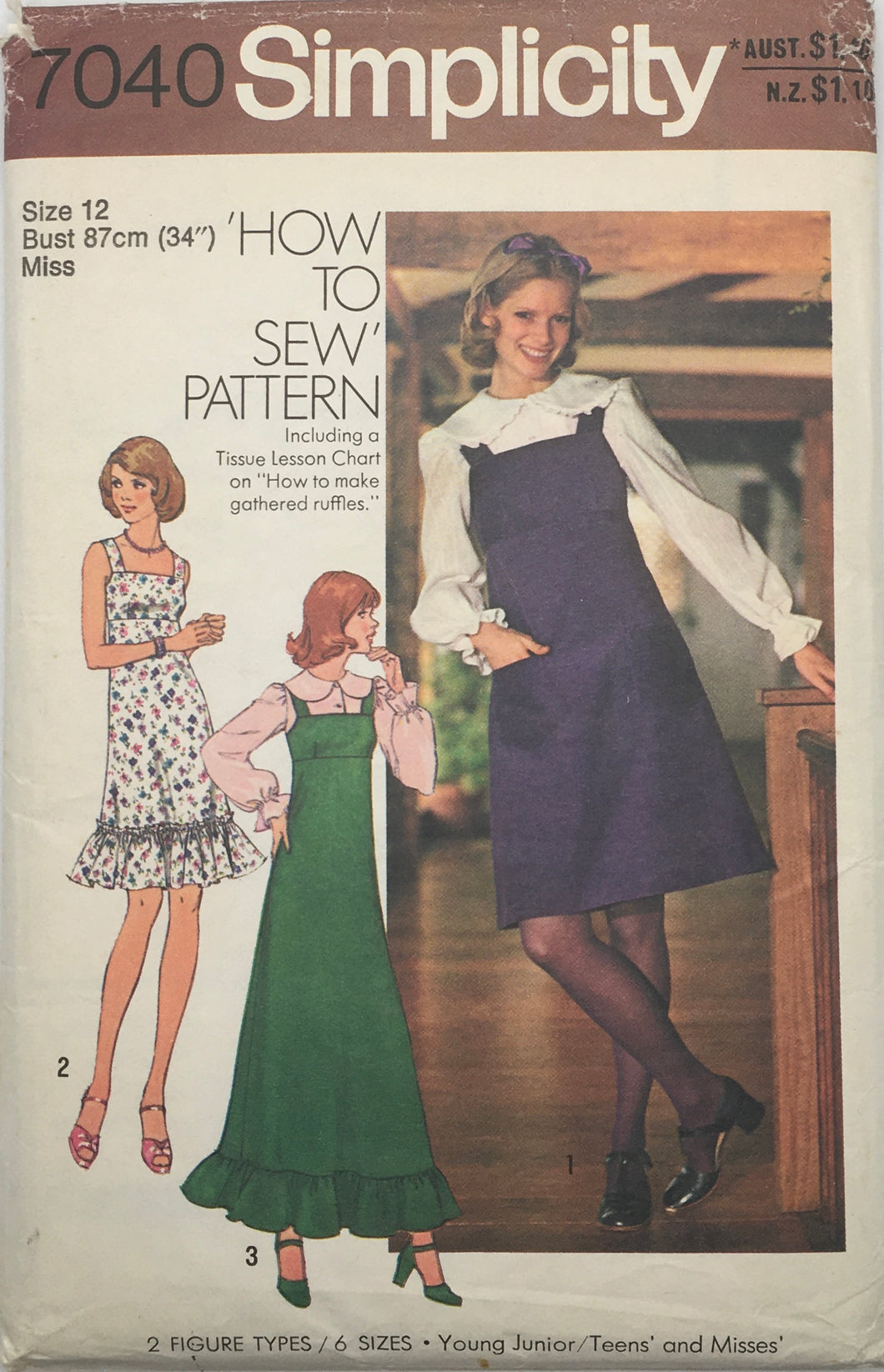 1975 Vintage Sewing Pattern: Simplicity 7040