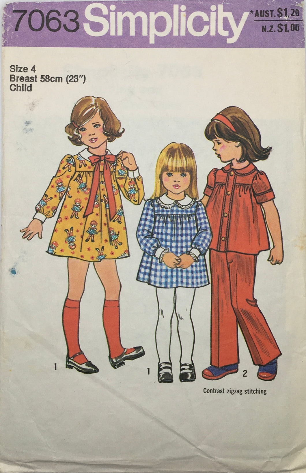 1975 Vintage Sewing Pattern: Simplicity 7063