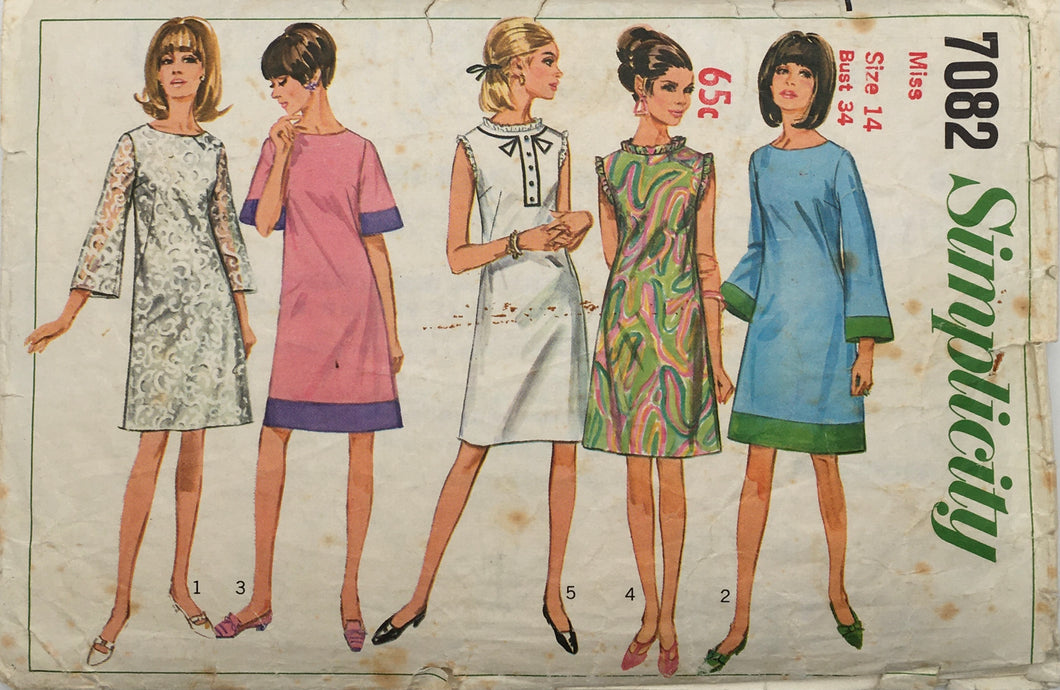 1967 Vintage Sewing Pattern: Simplicity 7082