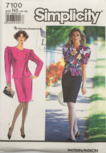 Load image into Gallery viewer, 1990 Vintage Sewing Pattern: Simplicity 7100
