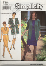 Load image into Gallery viewer, 1990 Vintage Sewing Pattern: Simplicity 7101
