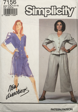 Load image into Gallery viewer, 1991 Vintage Sewing Pattern: Simplicity 7156
