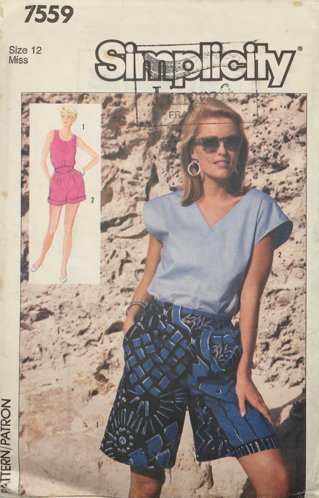 1986 Vintage Sewing Pattern: Simplicity 7559
