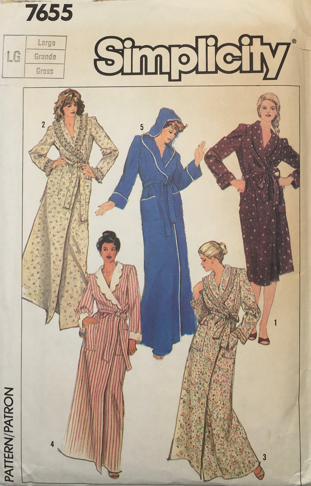 1986  Vintage Sewing Pattern: Simplicity 7655