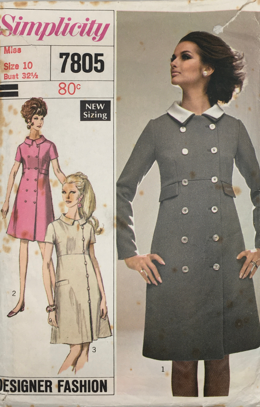 1968 Vintage Sewing Pattern: Simplicity 7805