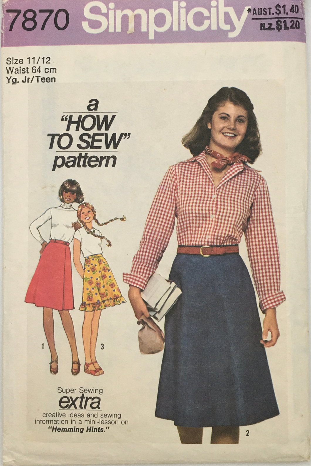 1978 Vintage Sewing Pattern: Simplicity  7870