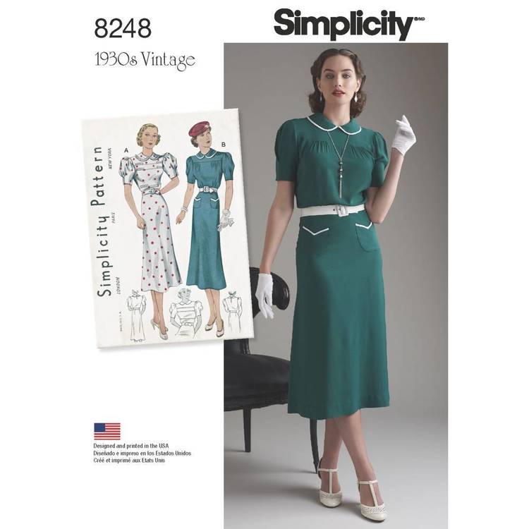 1930's Sewing Pattern: Simplicity 8248