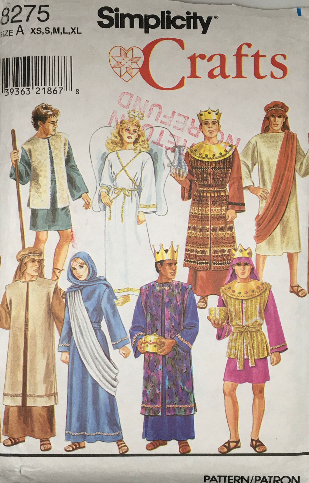 1990's Vintage Sewing Pattern: Simplicity 8275