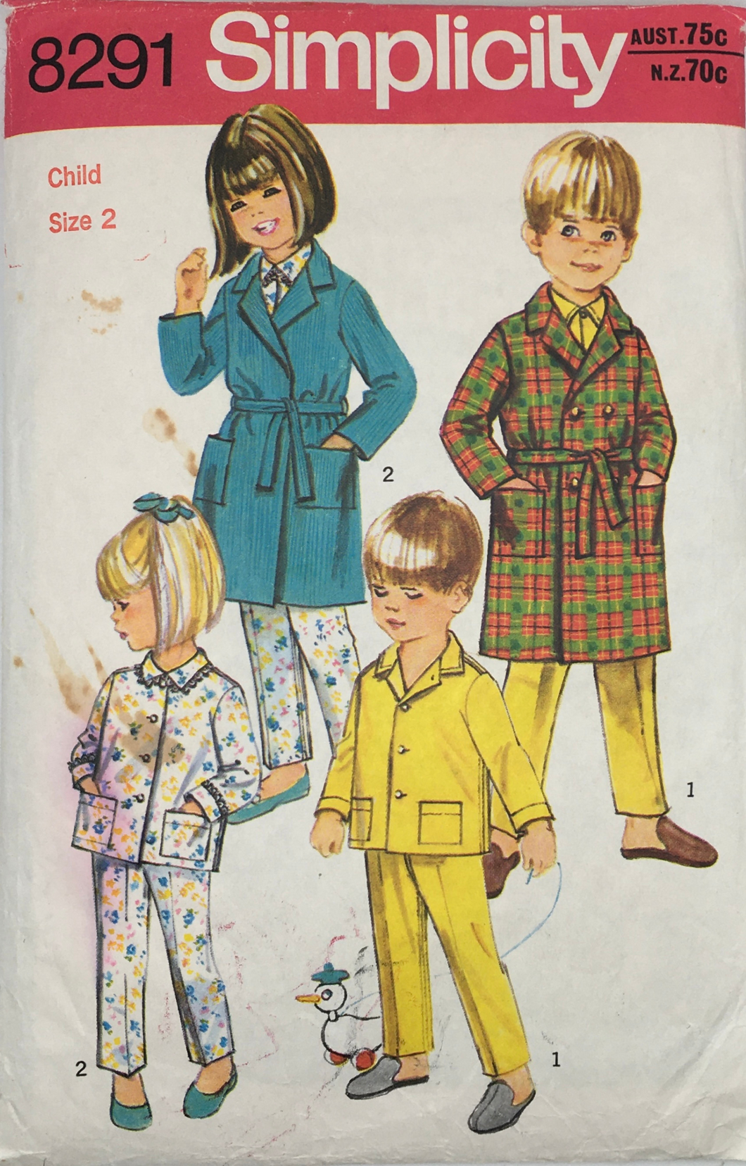 1970 Vintage Sewing Pattern: Simplicity 8291