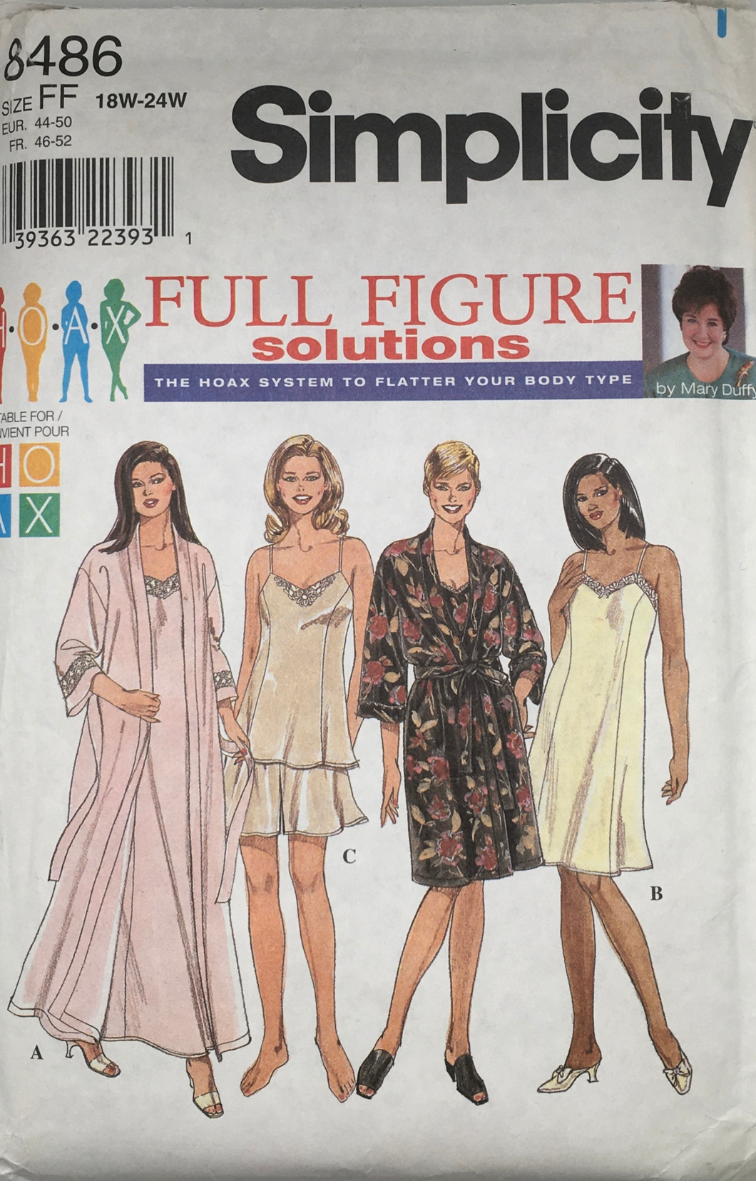 1998 Vintage Sewing Pattern: Simplicity 8486