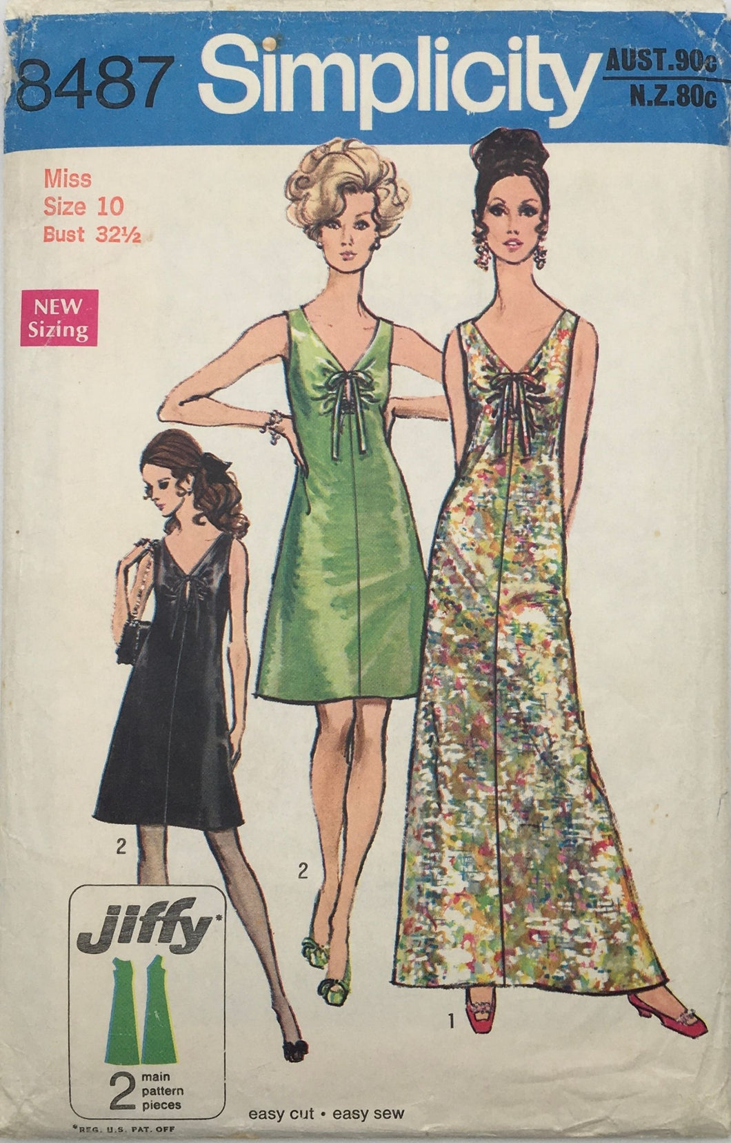 1970 Vintage Sewing Pattern: Simplicity 8487