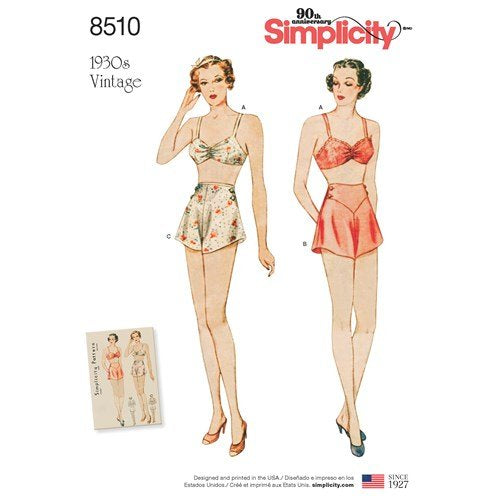 1930's Reproduction Sewing Pattern: Simplicity 8510