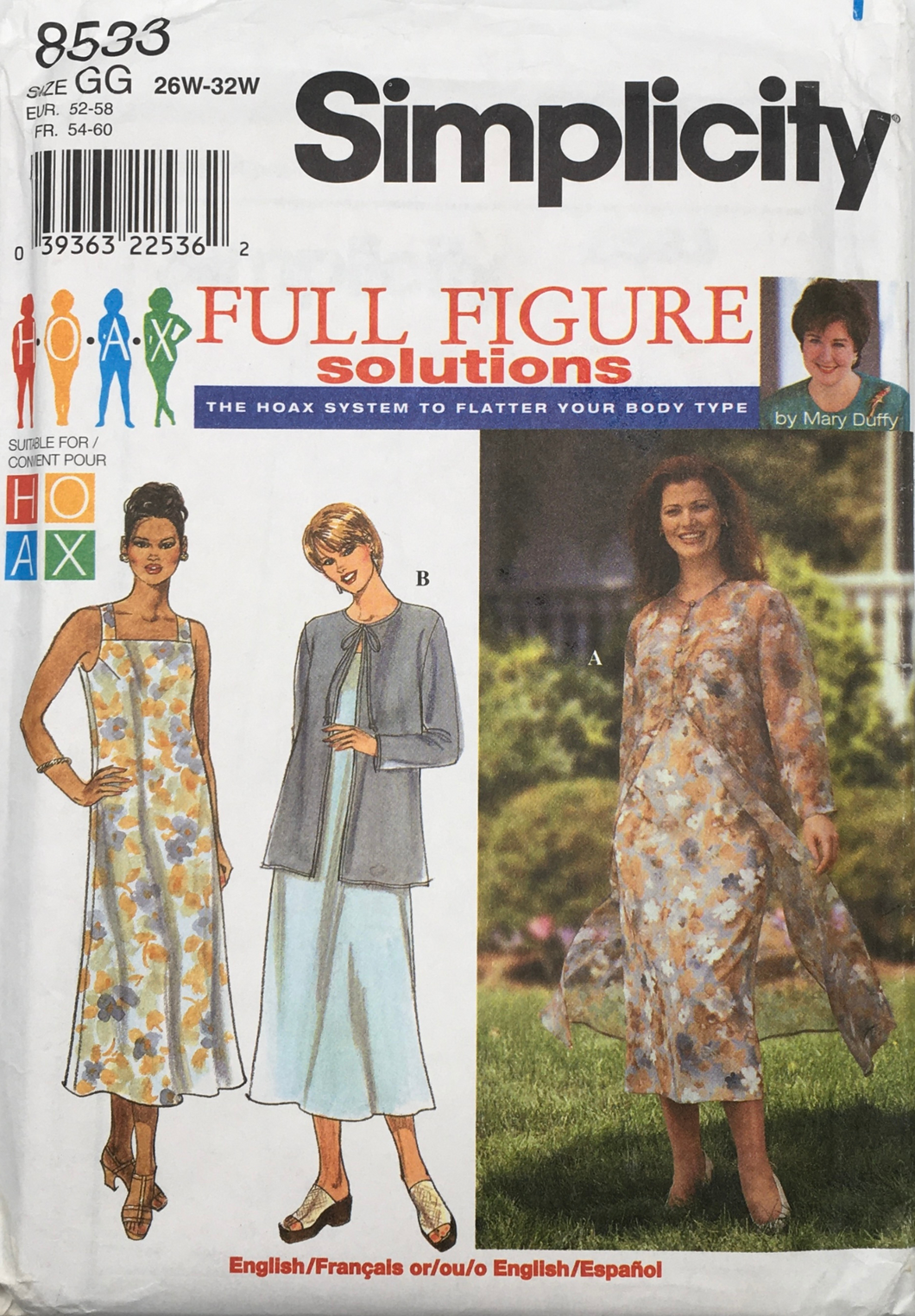 1998 Vintage Sewing Pattern: Simplicity 8533