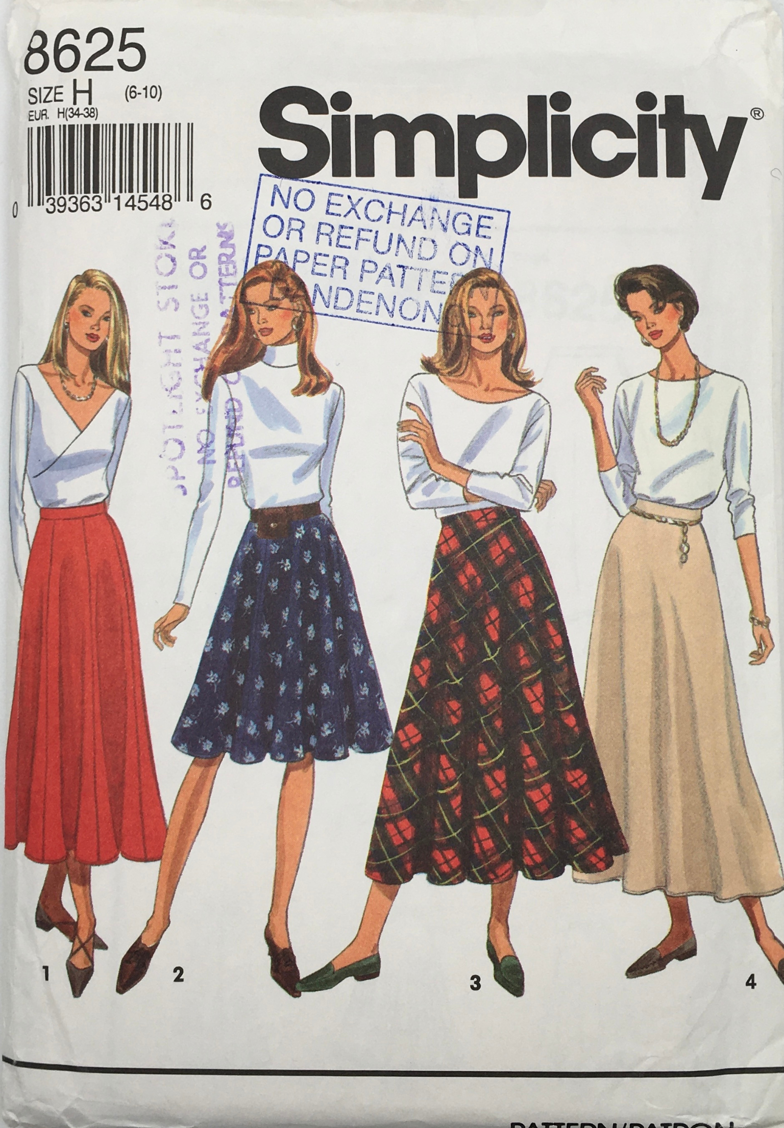 1993 Vintage Sewing Pattern: Simplicity 8625 – Vintage Stitch Australia