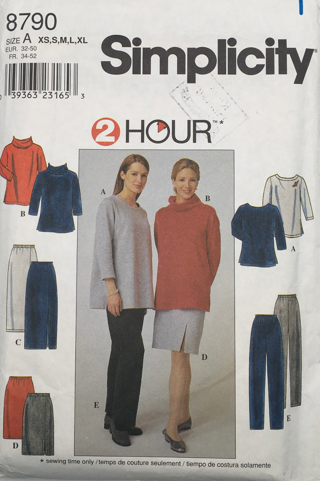 1999 Vintage Sewing Pattern: Simplicity  8790