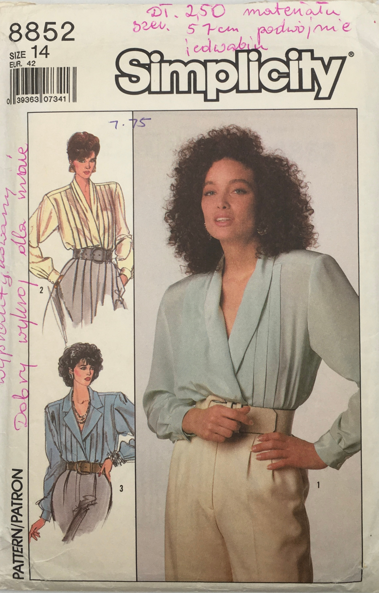 1988 Vintage Sewing Pattern: Simplicity 8852 – Vintage Stitch Australia