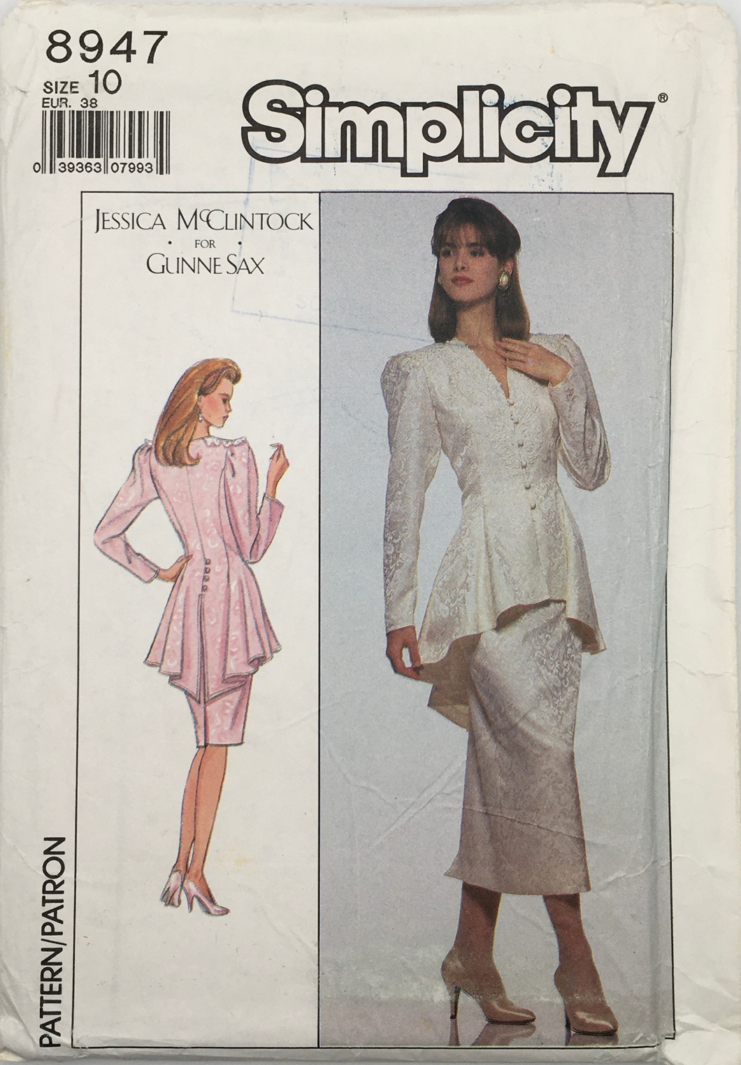 1988  Vintage Sewing Pattern: Simplicity 8947