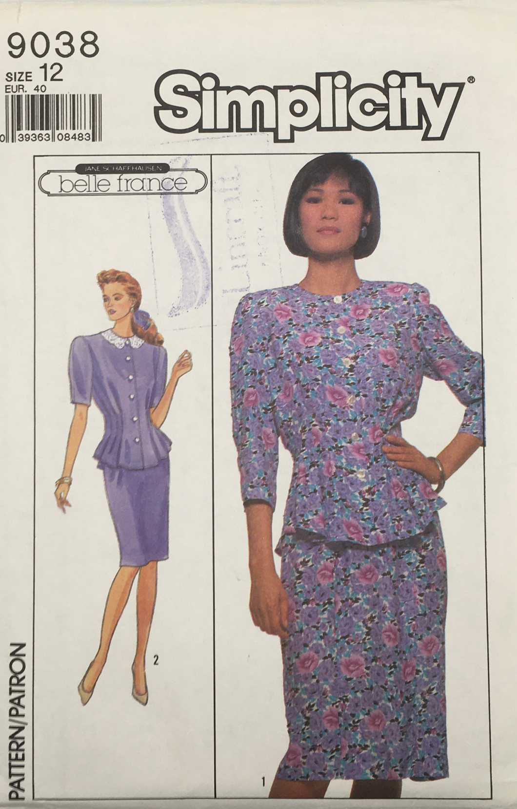 1989  Vintage Sewing Pattern: Simplicity 9038