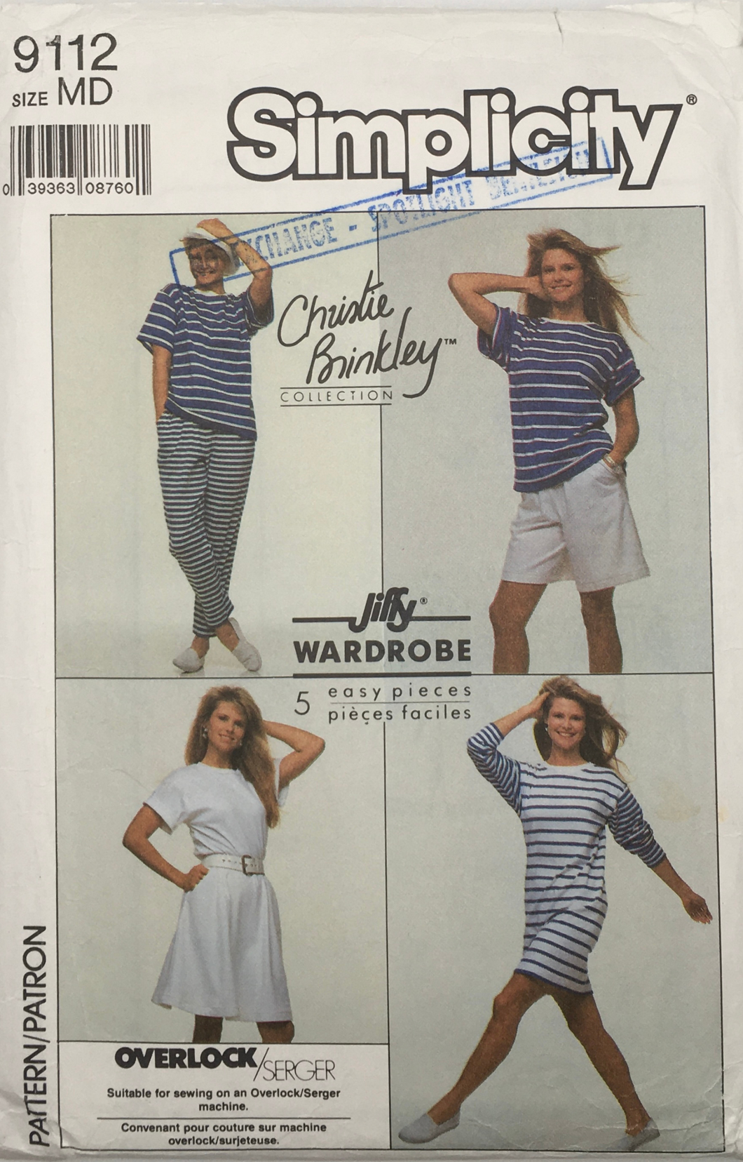 1989  Vintage Sewing Pattern: Simplicity 9112