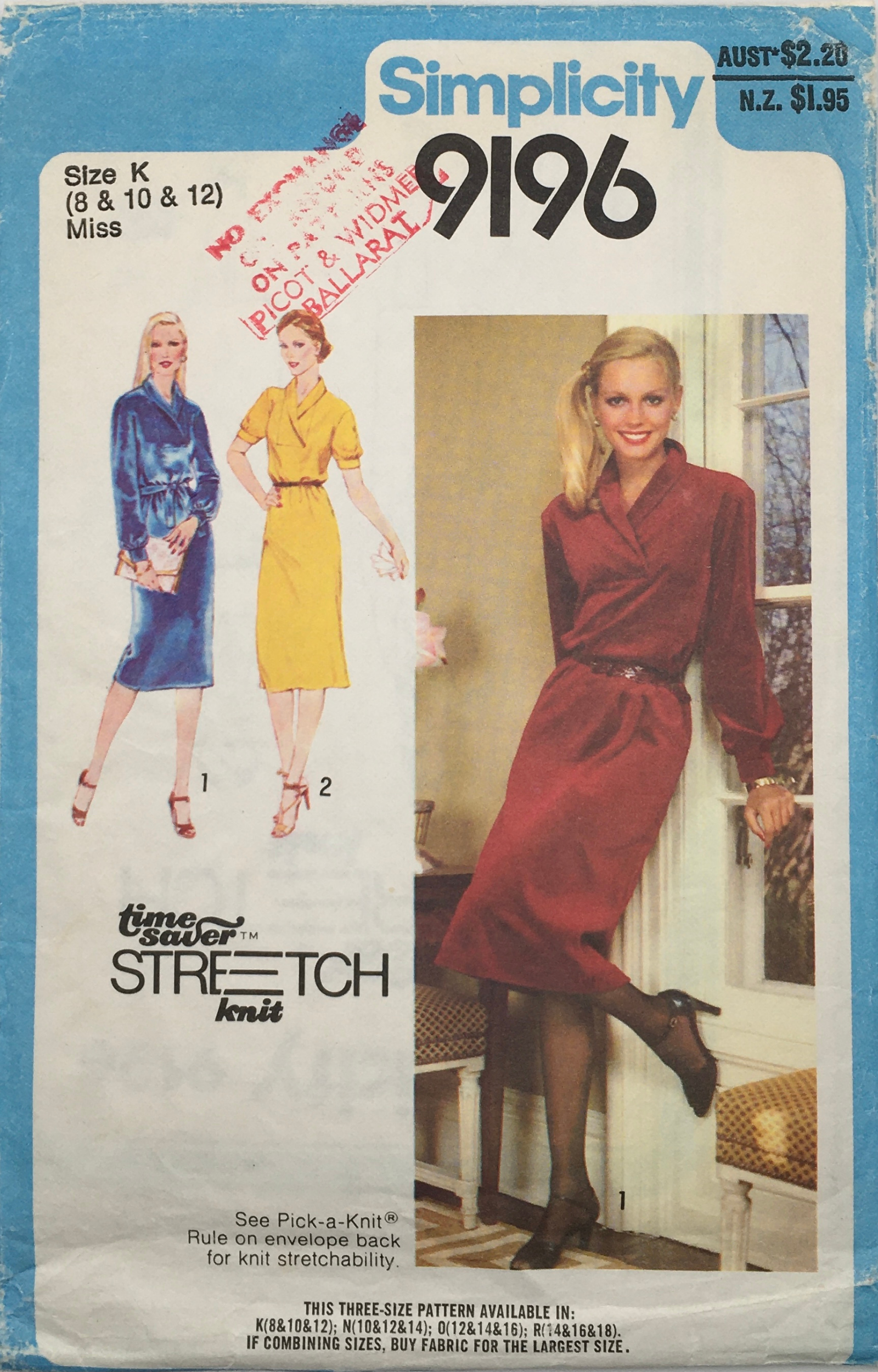 1979 Vintage Sewing Pattern: Simplicity 9196 – Vintage Stitch Australia